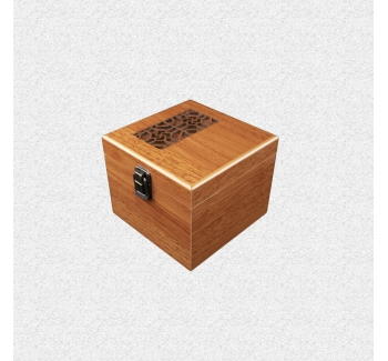 Hollow out lid with built-in velvet and wood grain collection box