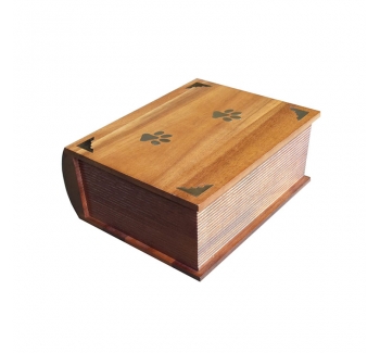 Dogs Cats Funeral Supplies Cremation Ashes Book Shape Wooden Manufacturer OEM Wholesale Customized Rectangle Pet Caskets & Urns