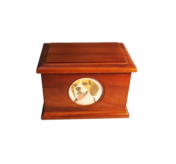 Environmentally friendly and naturally degradable solid wood commemorative frame for adult urn ashes box