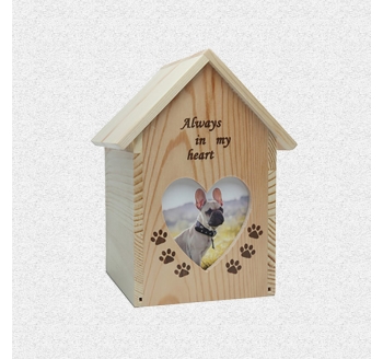 Cheap Pine Wood Cabin Pet Cat and Dog Ashes urn
