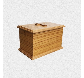 Cross Blessing Funeral Supplies Crematorium Commodity Solid Wood Ashes Box